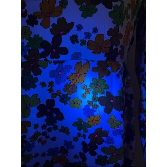 1970s Flower Power Maxi Dress Day Glo - Picture 11 of 12